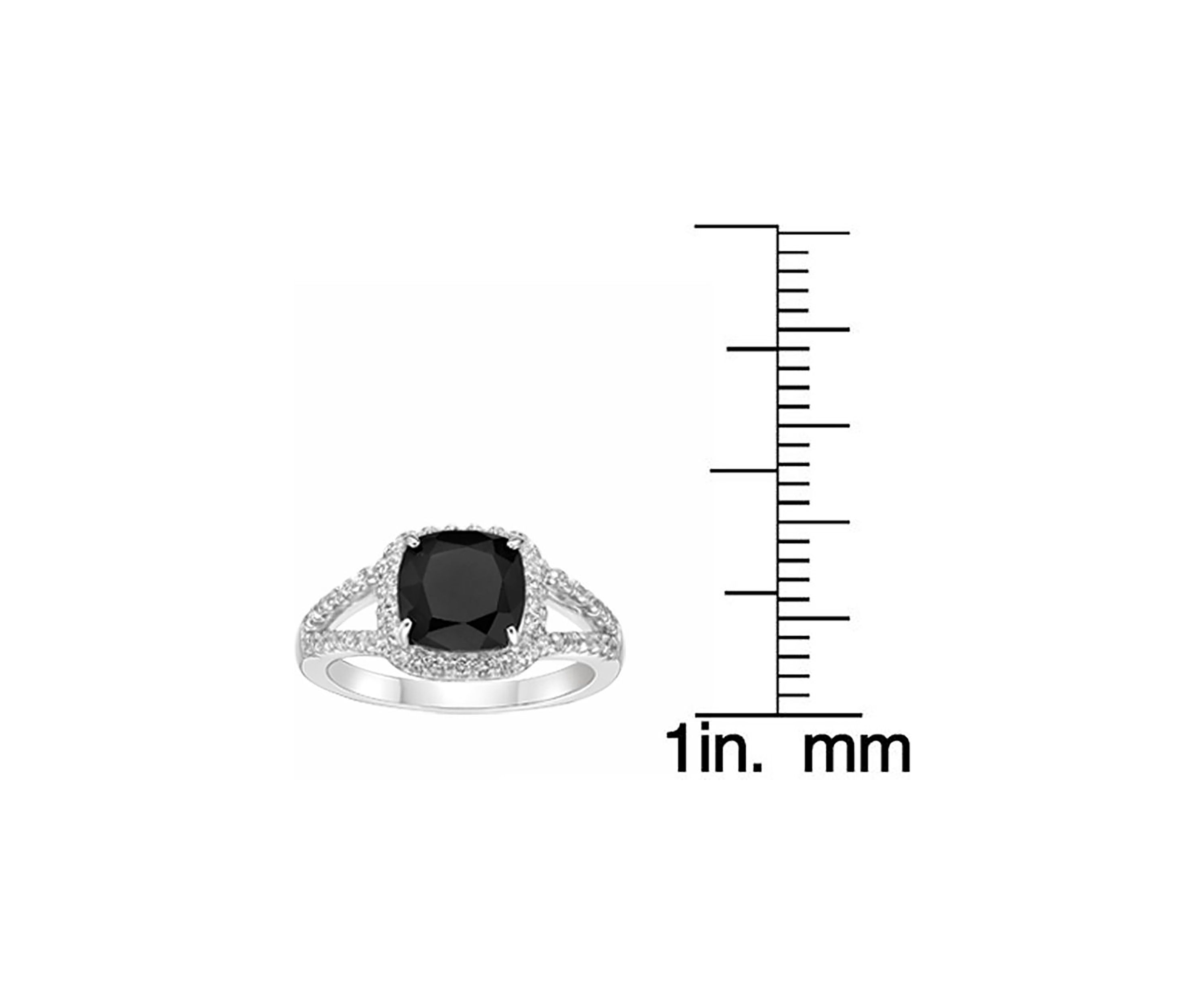 1.95 ct. t.w. Black Onyx and 1/2 ct. t.w. White Topaz Ring in Sterling Silver