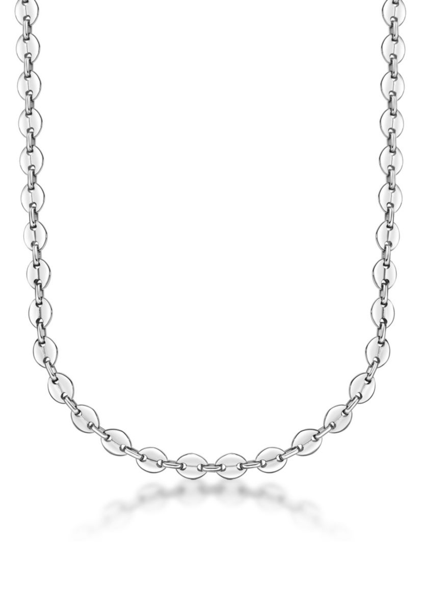Stainless Steel 9MM Coin Link Chain Necklace, 24" Length