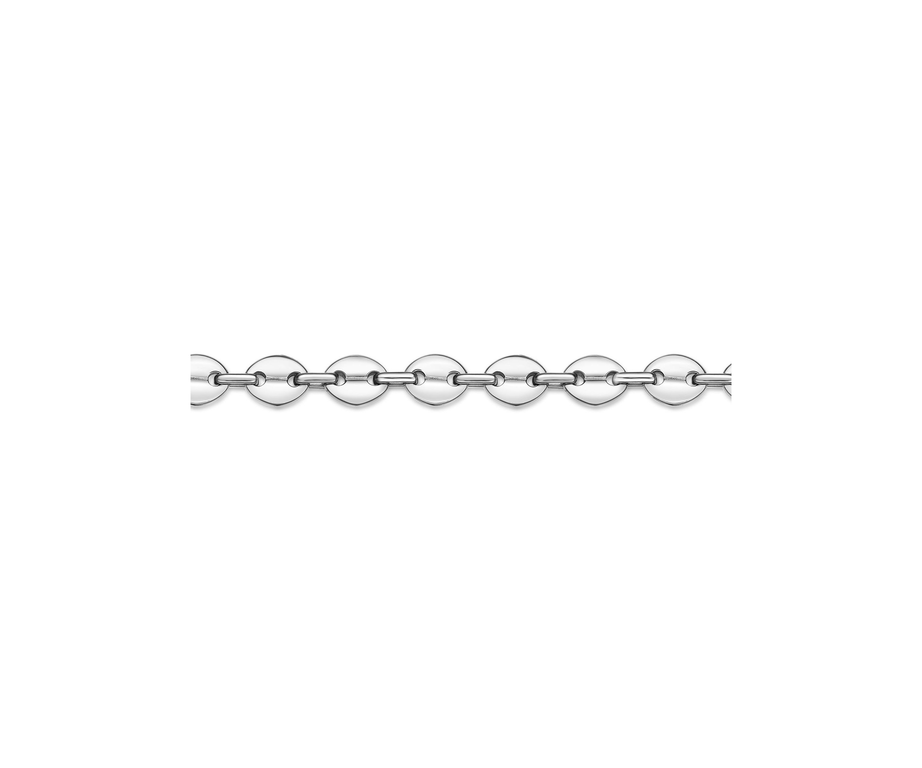 Stainless Steel 9MM Coin Link Chain Necklace, 24" Length