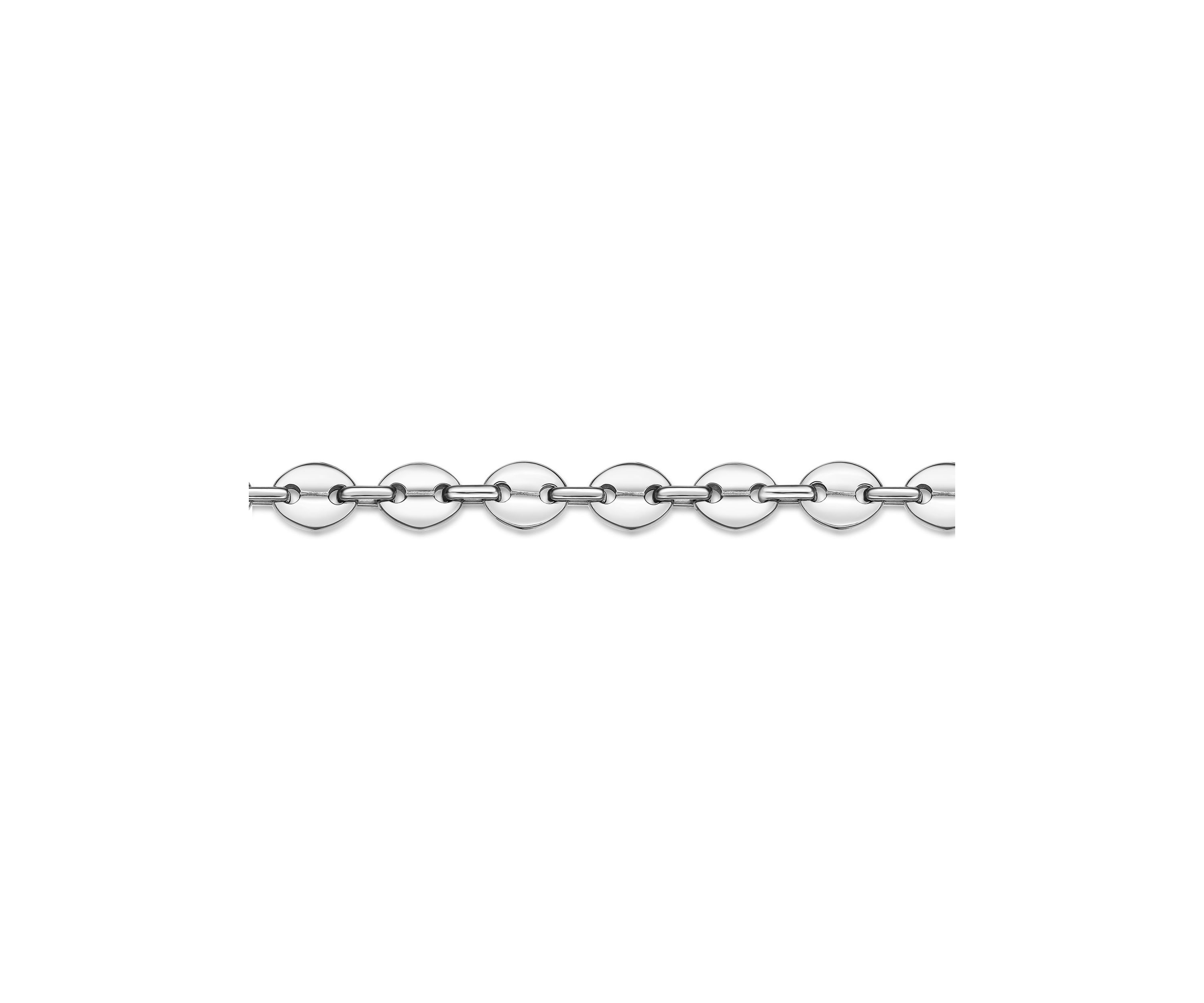 Stainless Steel 9" Coin Link Chain Bracelet