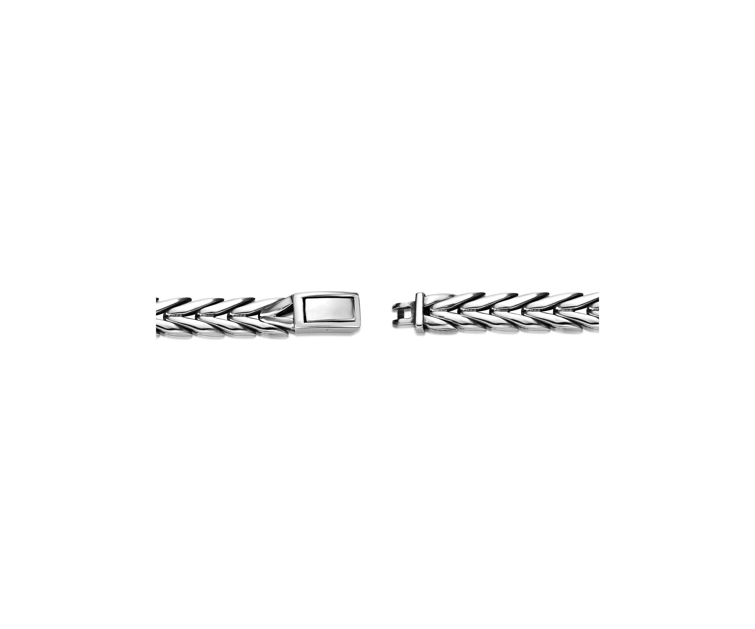 Stainless Steel 9mm Chevron Bracelet in 9"