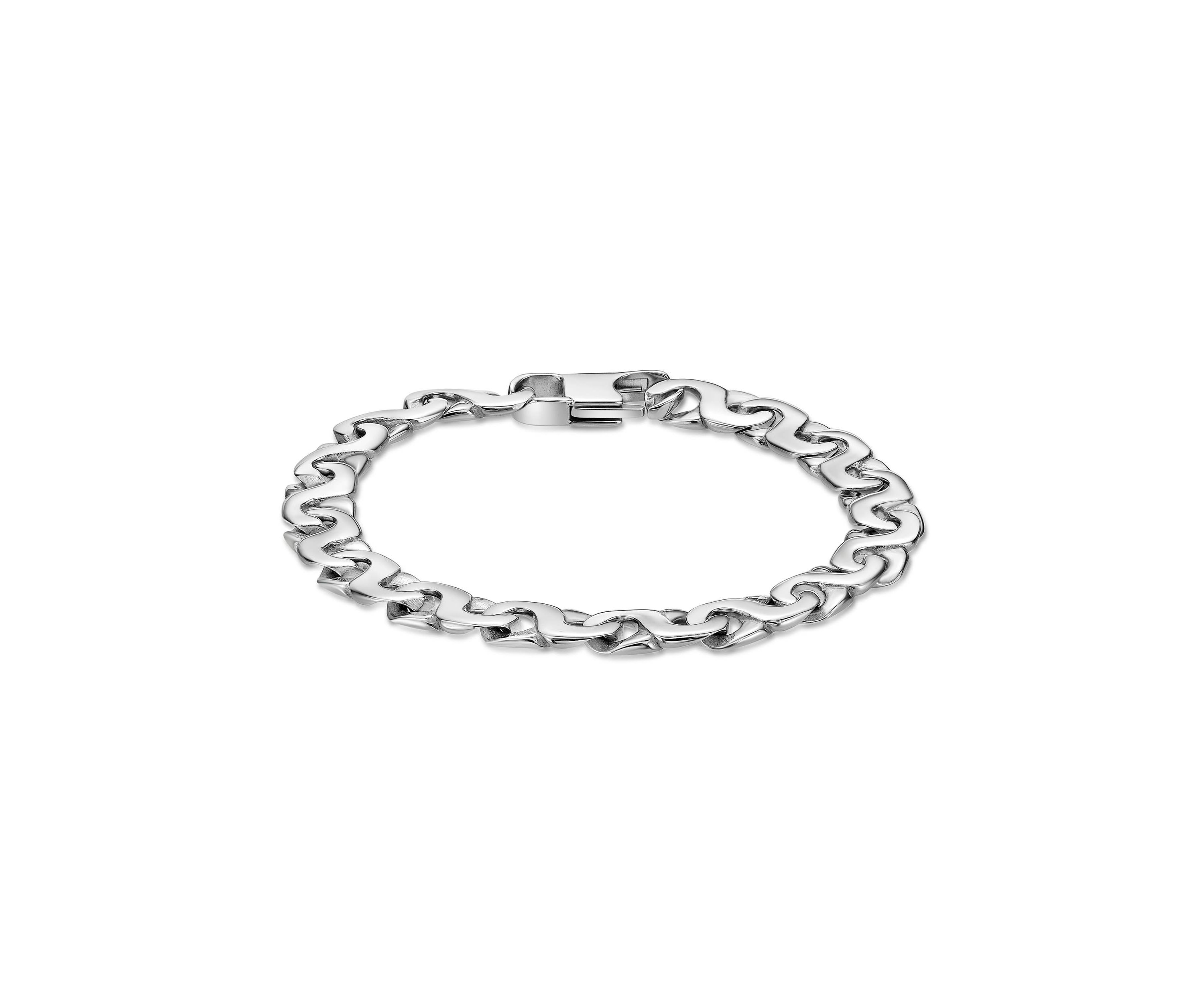 Stainless Steel 9mm Link Chain Bracelet in 8.5"