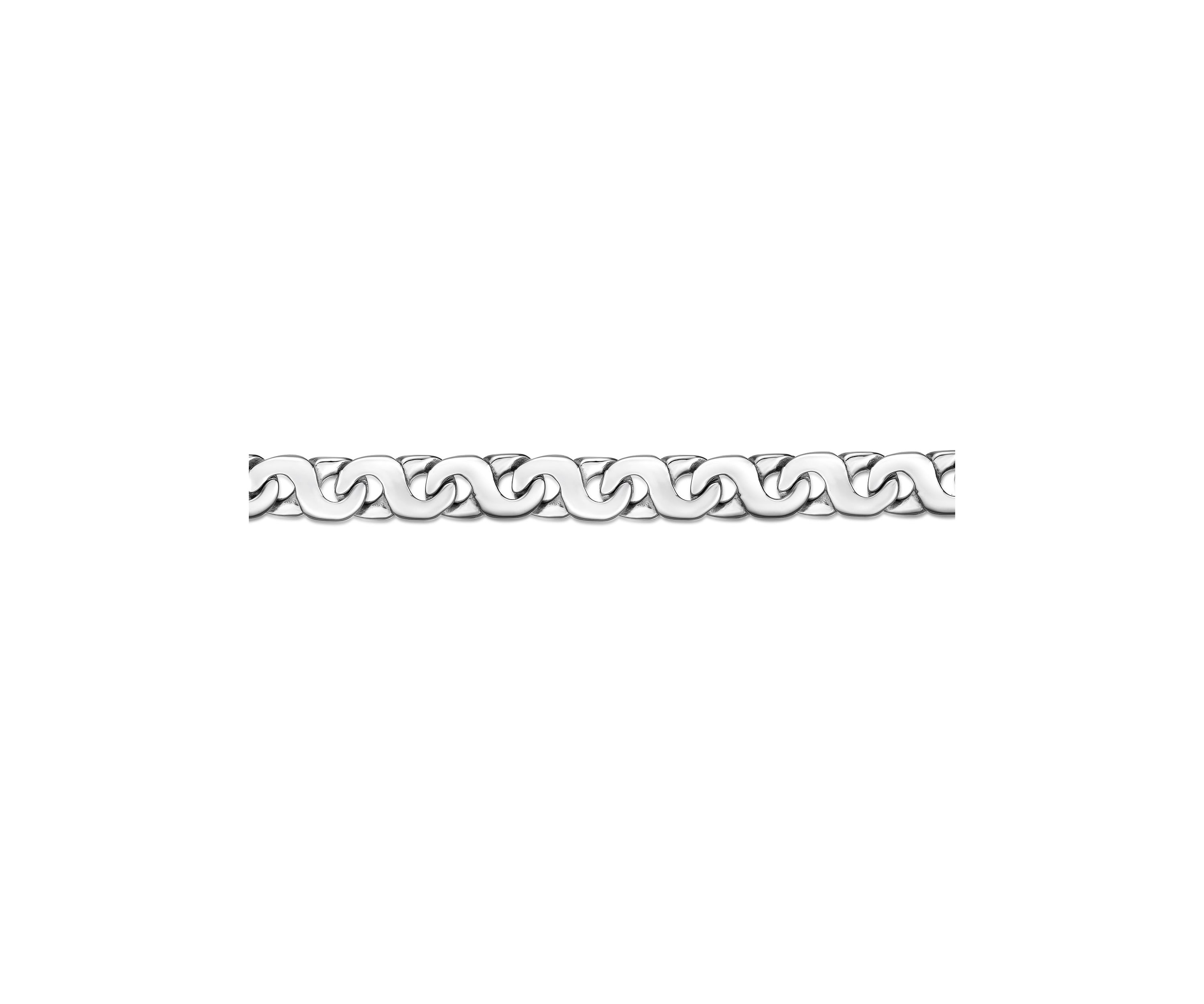 Stainless Steel 9mm Link Chain Bracelet in 8.5"