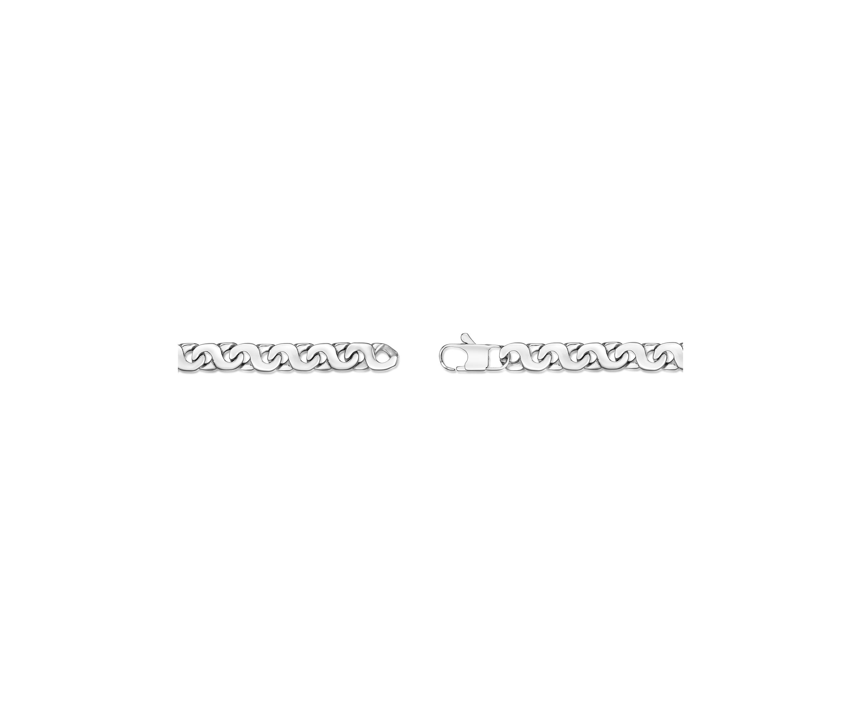 Stainless Steel 9mm Link Chain Bracelet in 8.5"