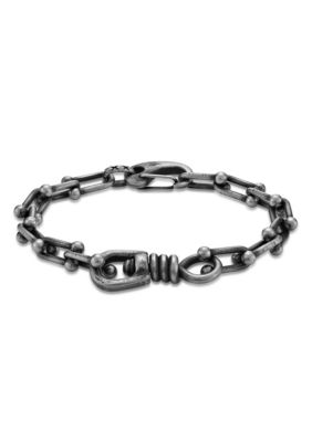 LYNX Men's Stainless Steel Bracelet with Black Ip