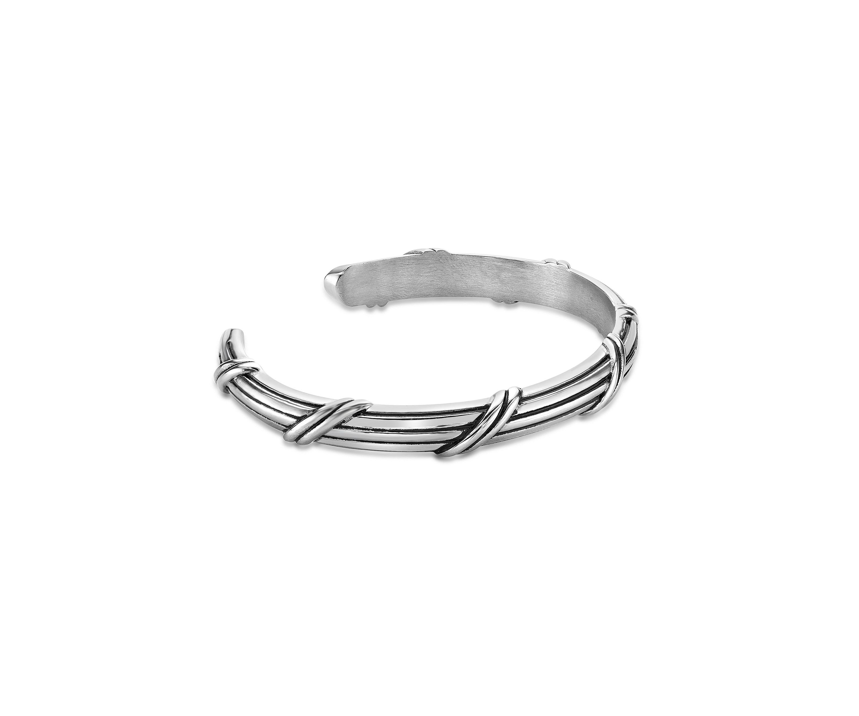 Matte Finish Stainless Steel Cuff bangle Bracelet