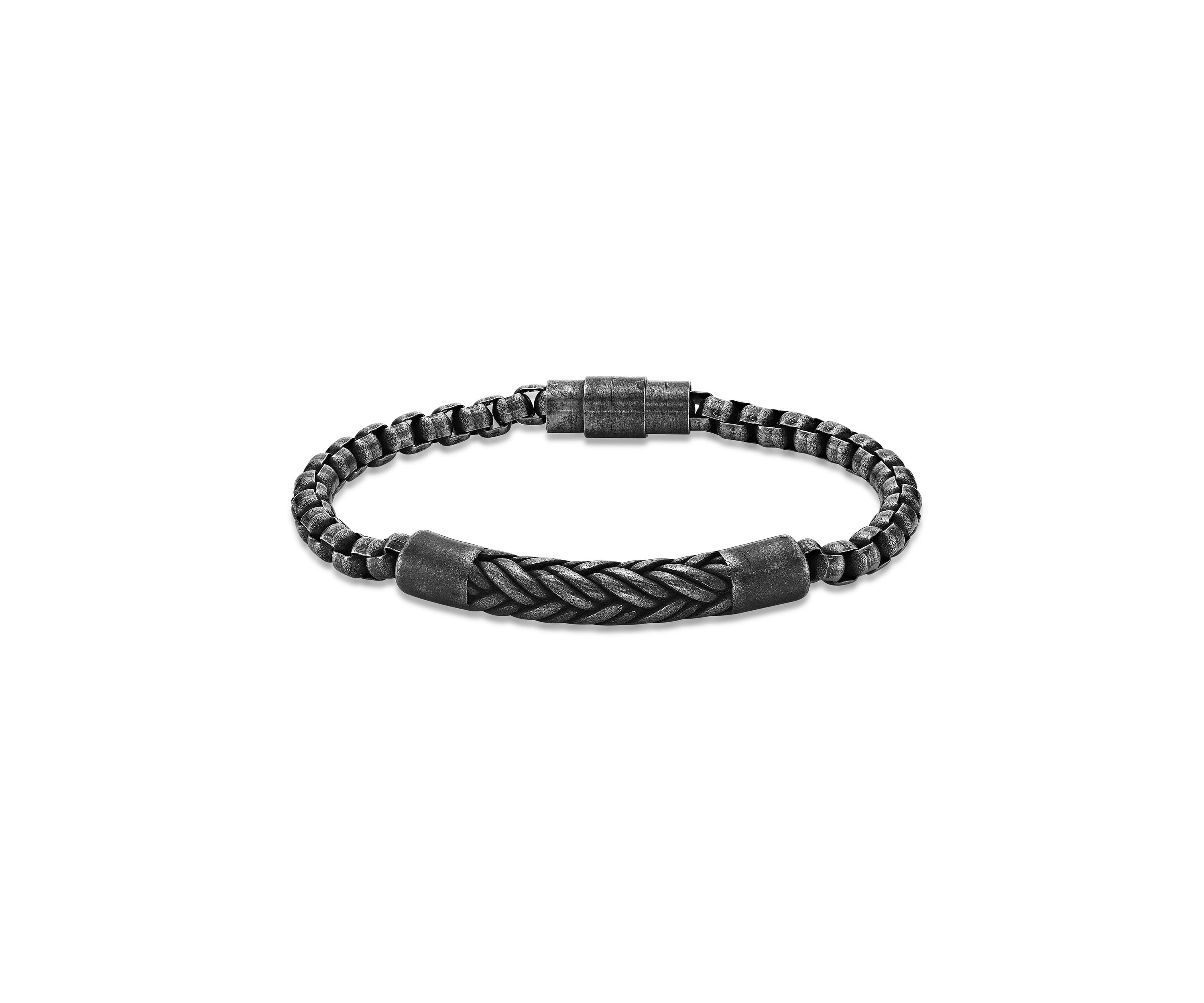 Stainless Steel Bracelet with  Antique Black Ip