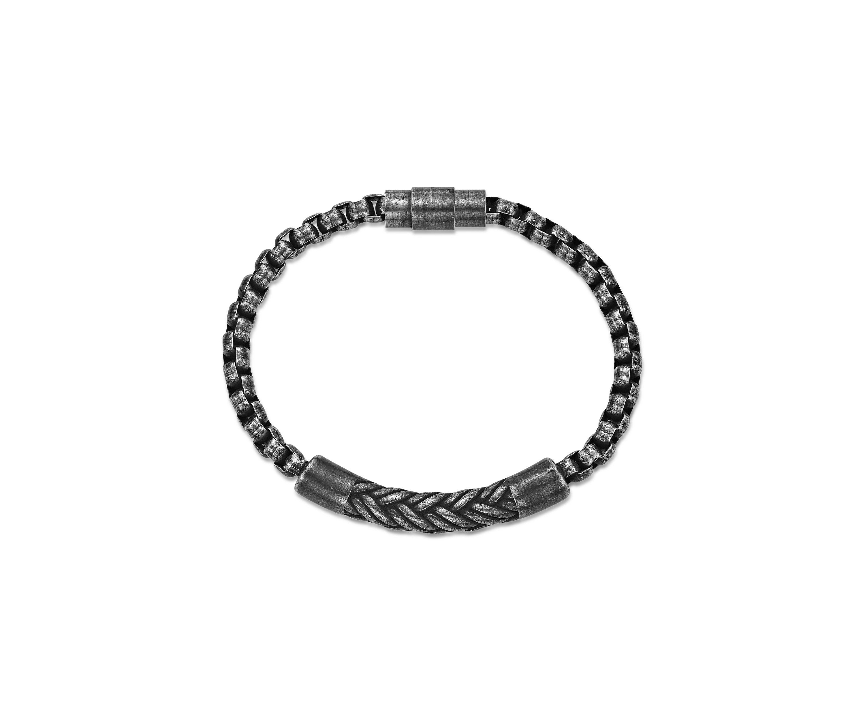 Stainless Steel Bracelet with  Antique Black Ip