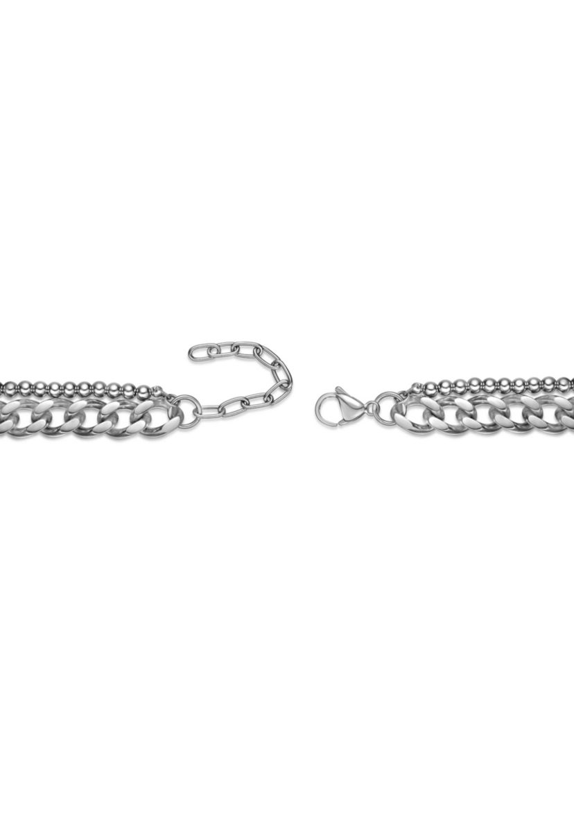 Stainless Steel Necklace with Fresh Water Pearls, 24"