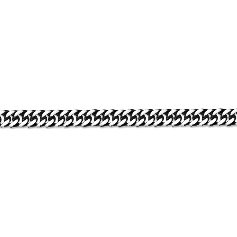 Black Ion-Plated Stainless Steel Curb Chain Bracelet