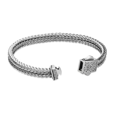 LYNX Men's Stainless Steel Black Ion-Plated Bracelet, 8.5 in