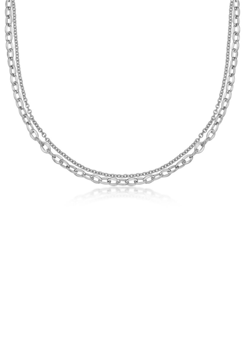 Stainless Steel Layered Chain Necklace