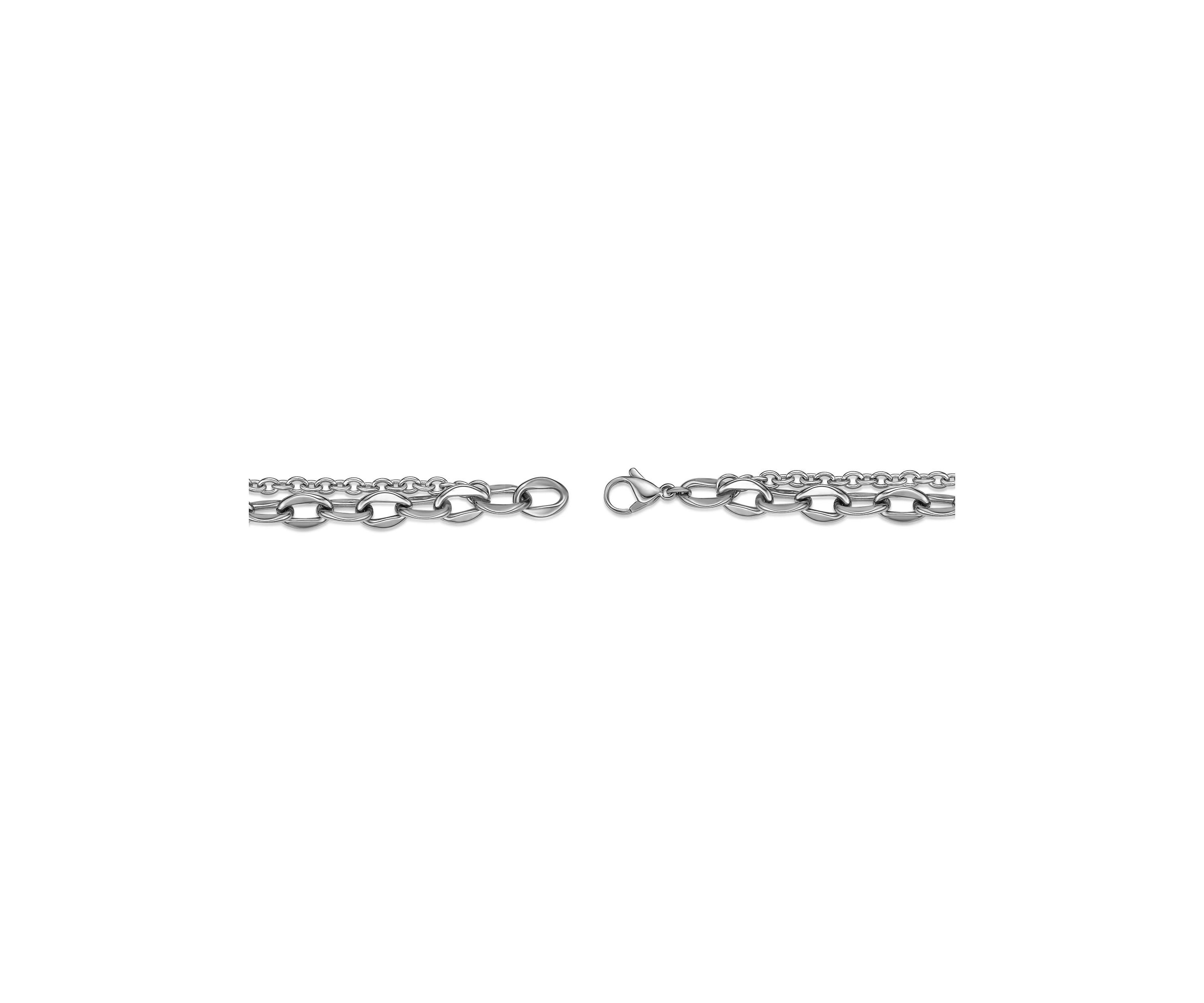 Stainless Steel Layered Chain Necklace