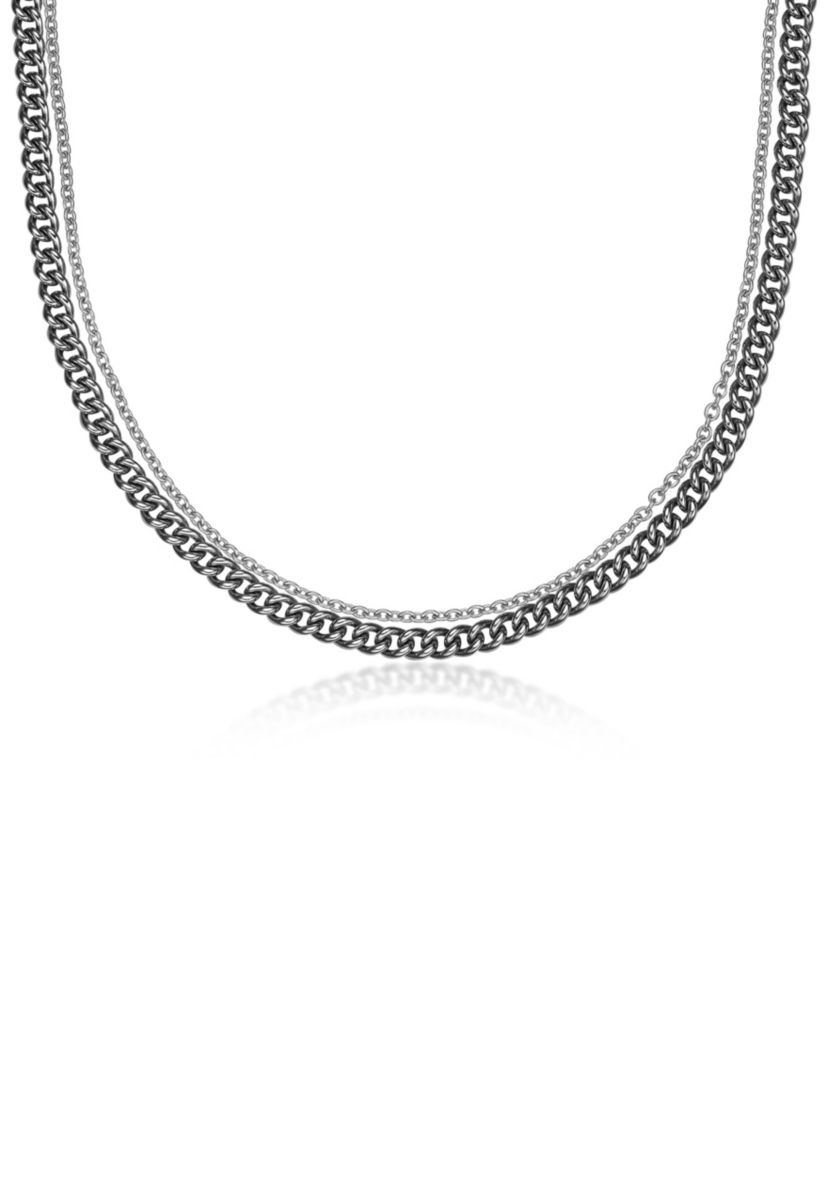 Stainless Steel Layered Chain Necklace