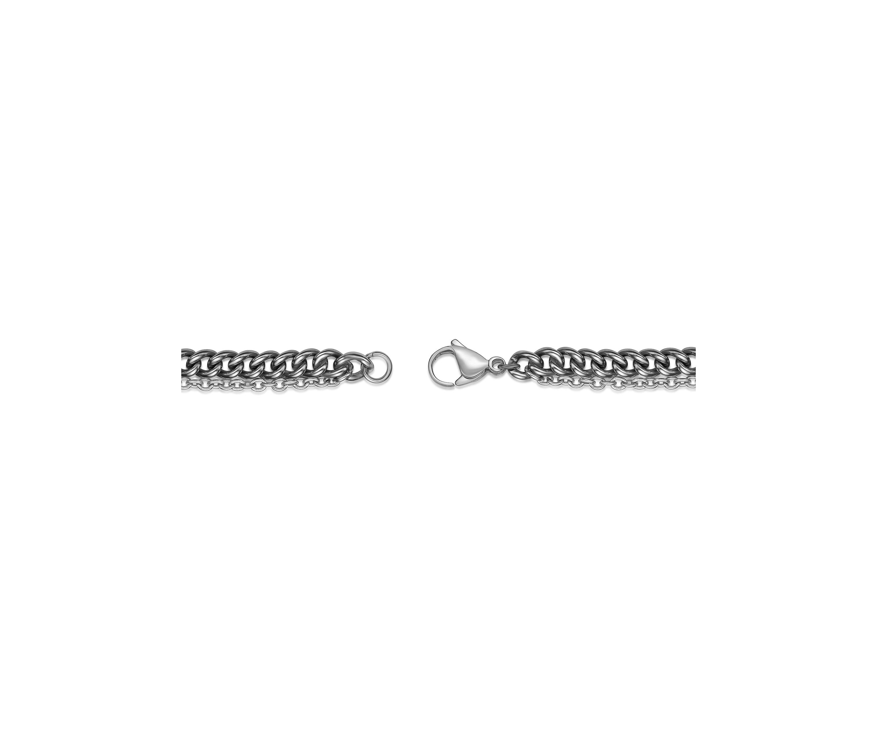 Stainless Steel Layered Chain Necklace