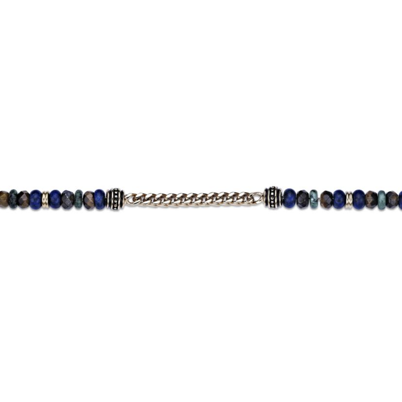 Yellow Ion-Plated Stainless Steel Multi Stone Bracelet