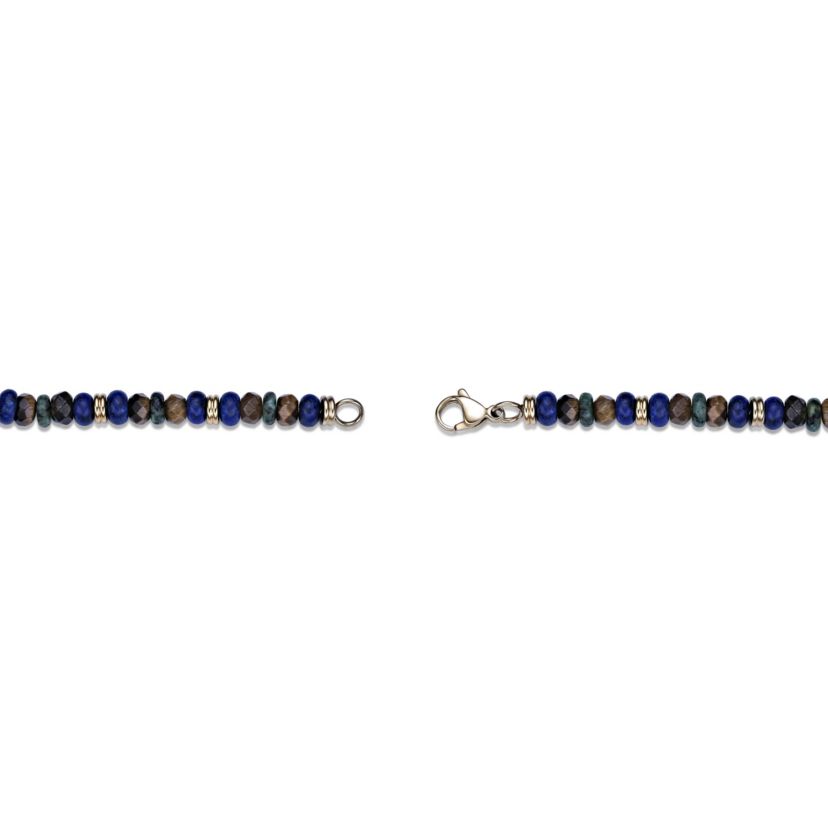 Yellow Ion-Plated Stainless Steel Multi Stone Bracelet