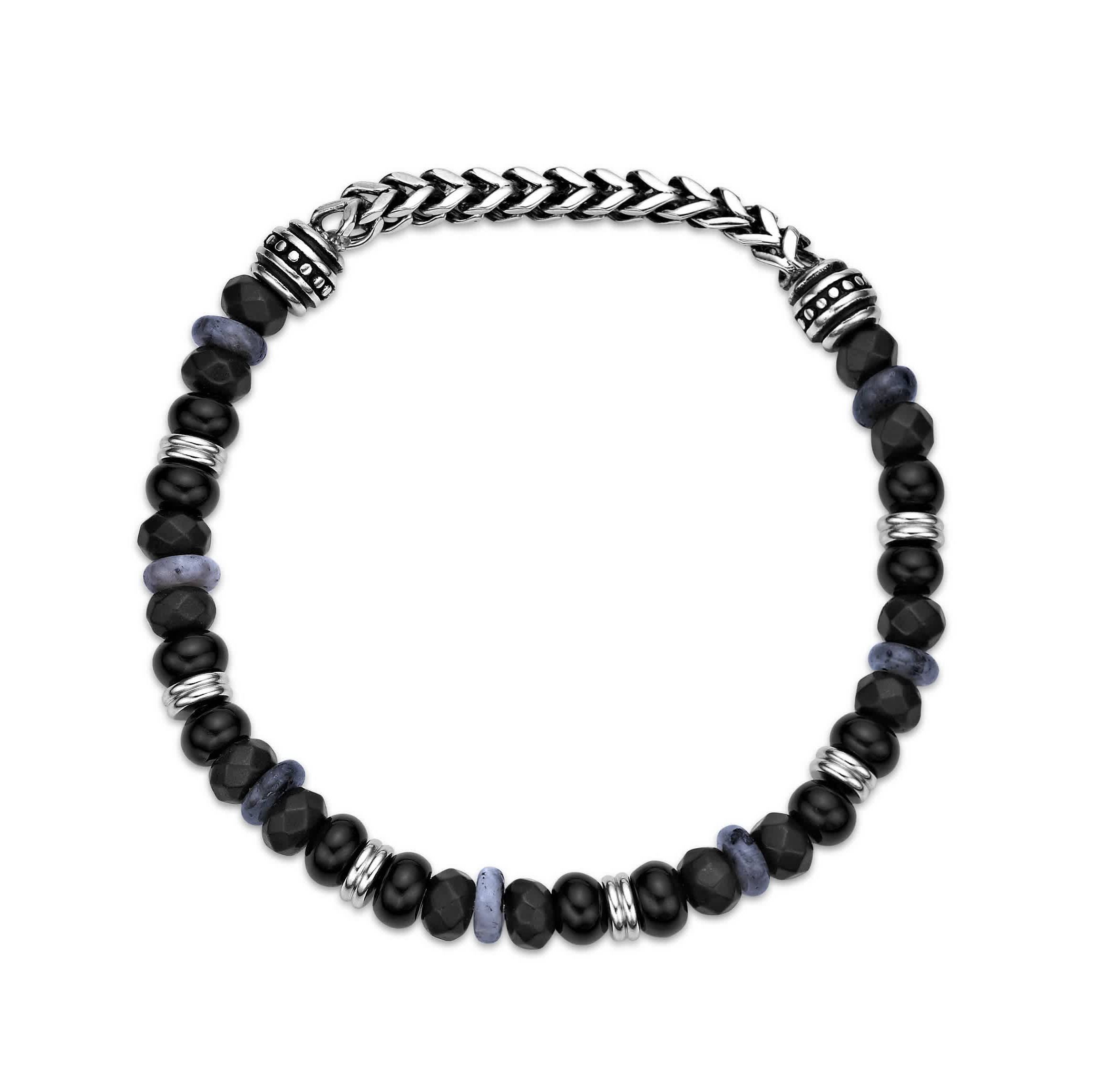 Stainless Steel Multi Stone Stretch Bracelet