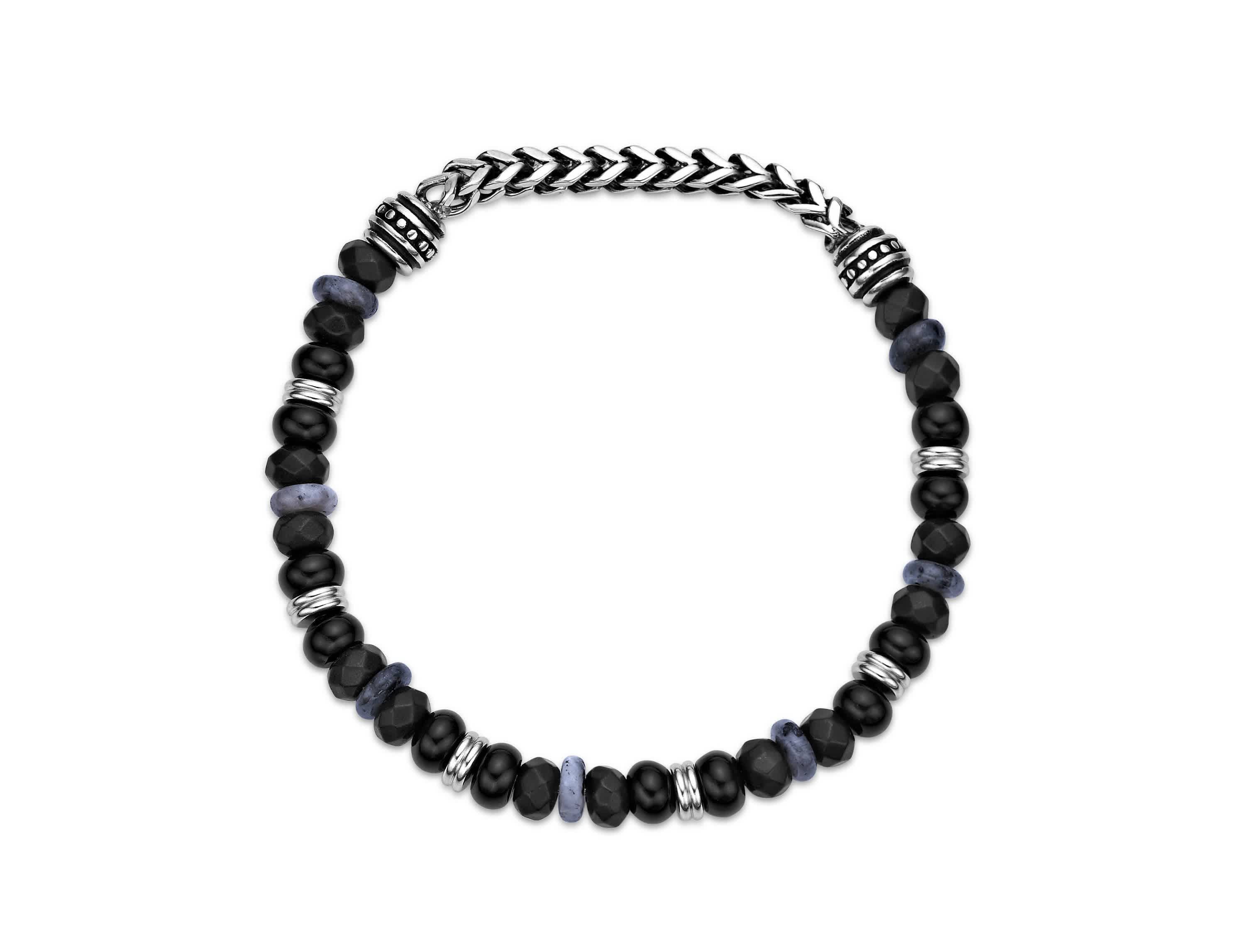 Stainless Steel Multi Stone Stretch Bracelet