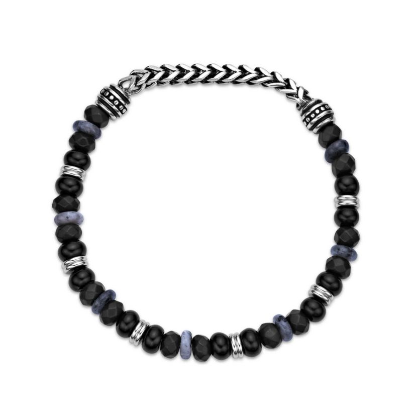 Stainless Steel Multi Stone Stretch Bracelet