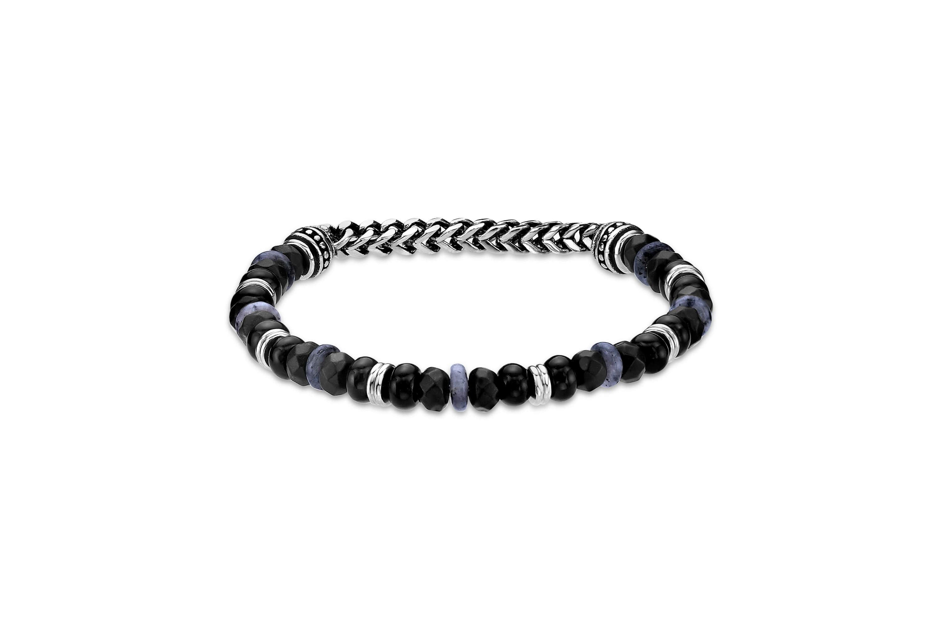 Stainless Steel Multi Stone Stretch Bracelet