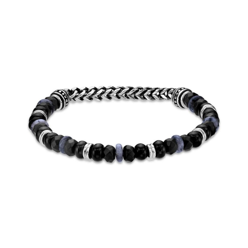 Stainless Steel Multi Stone Stretch Bracelet
