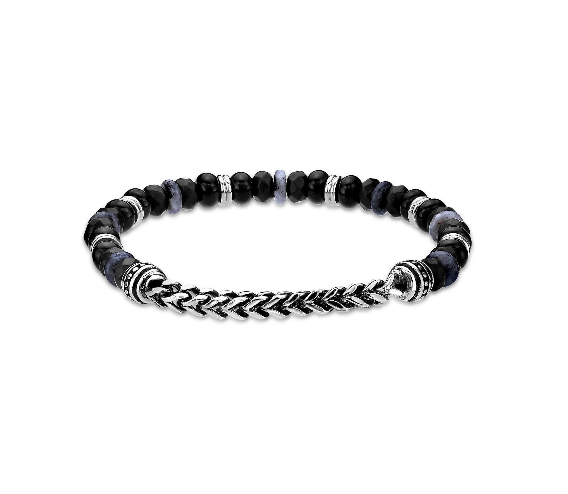 Stainless Steel Multi Stone Stretch Bracelet