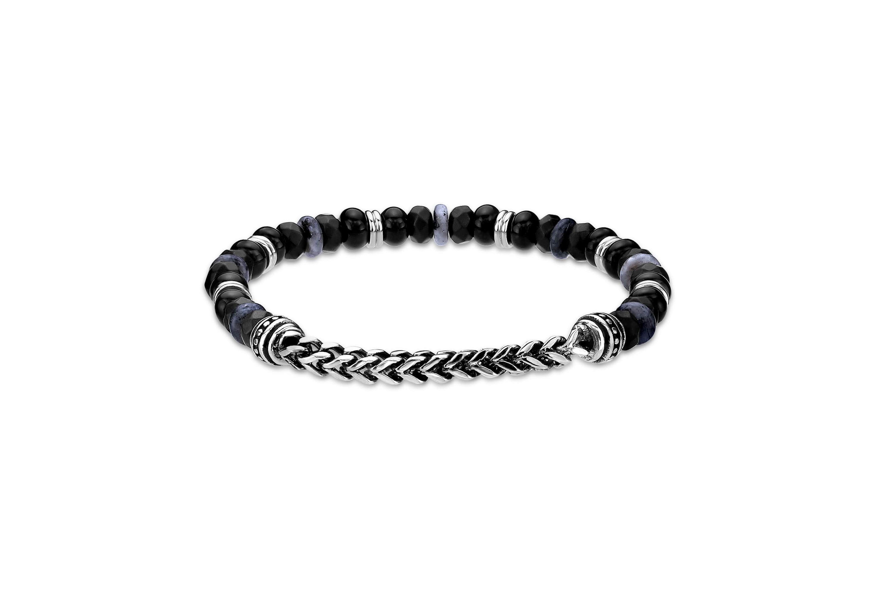 Stainless Steel Multi Stone Stretch Bracelet