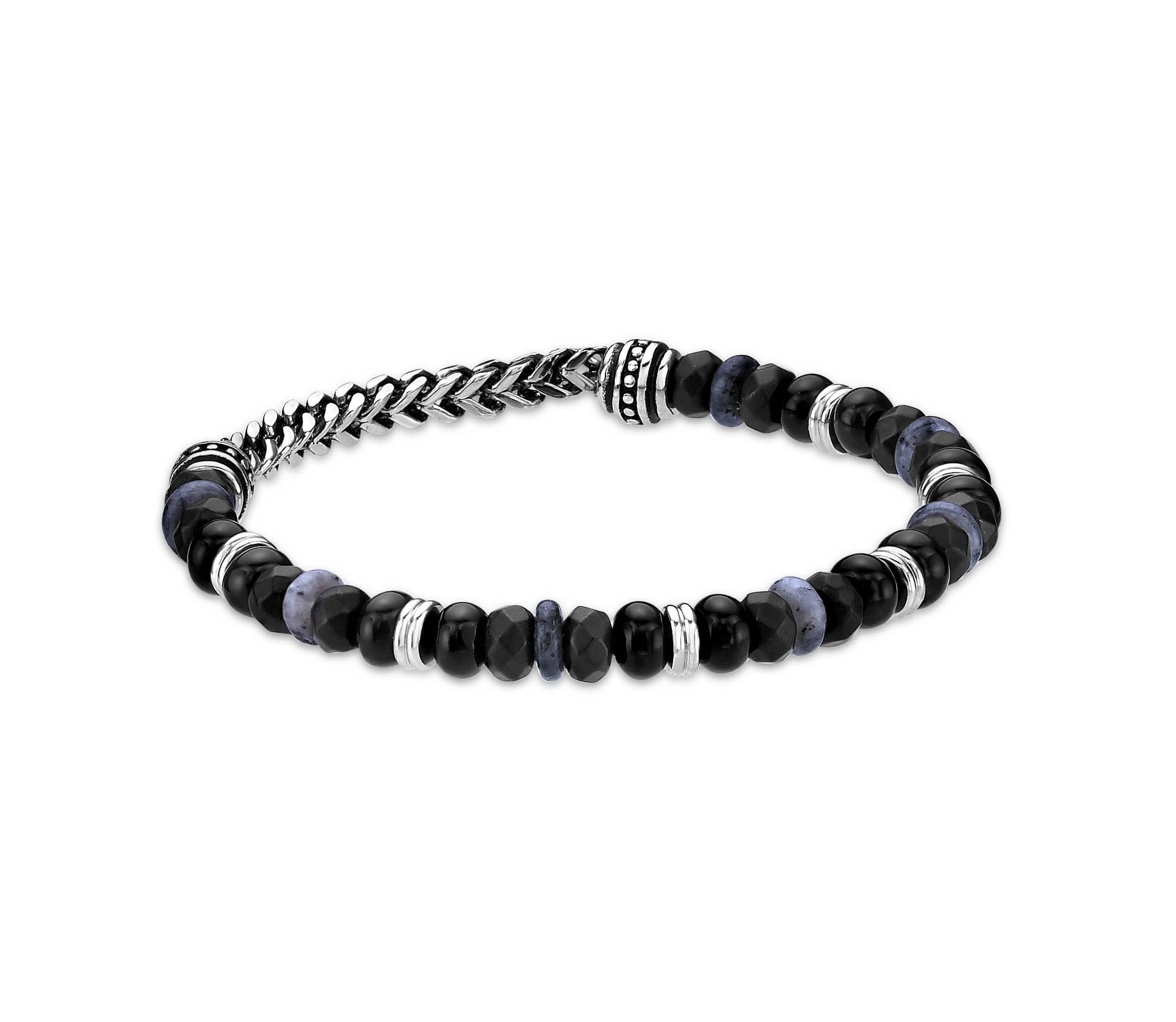 Stainless Steel Multi Stone Stretch Bracelet