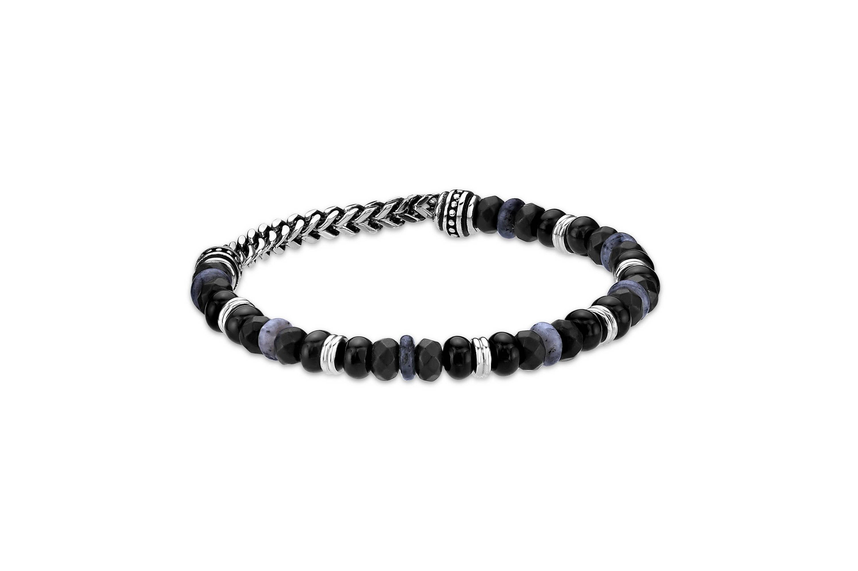Stainless Steel Multi Stone Stretch Bracelet