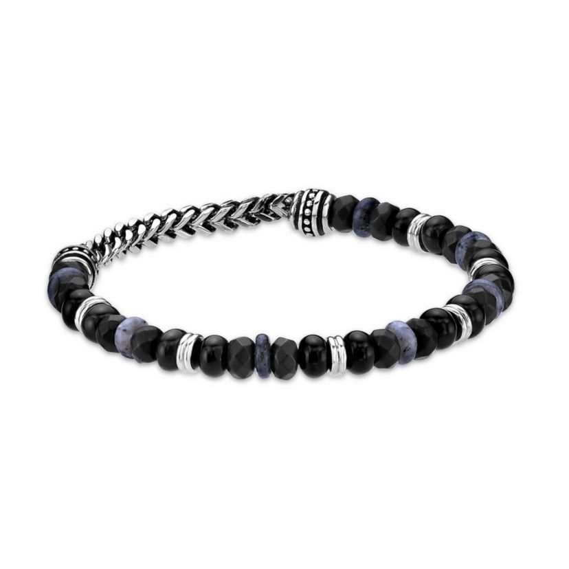 Stainless Steel Multi Stone Stretch Bracelet