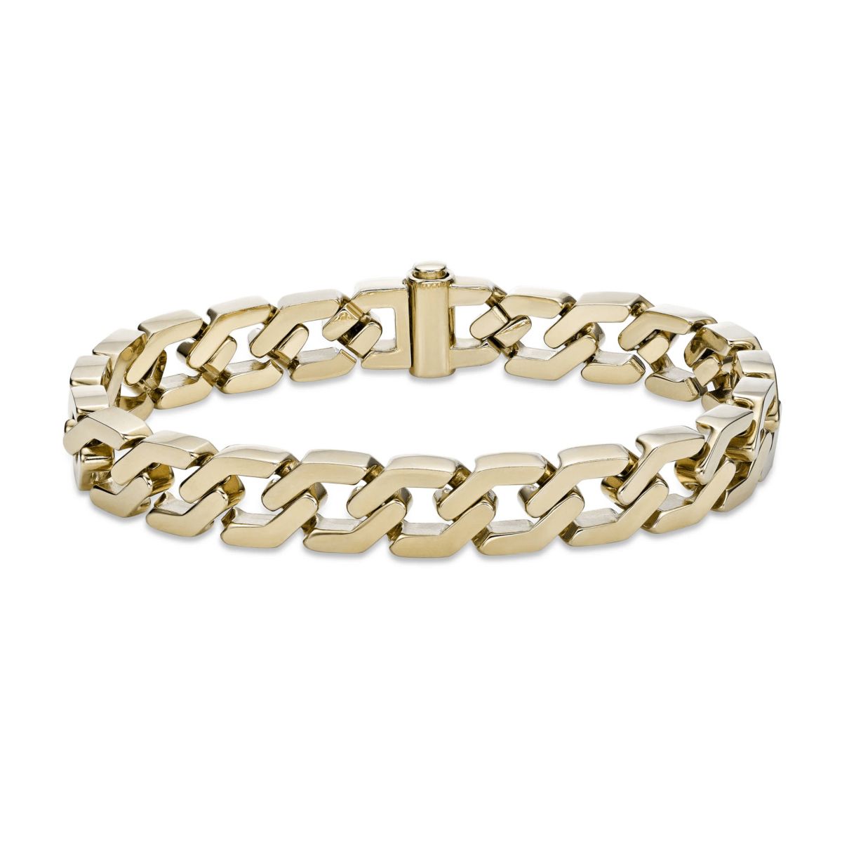 Yellow Ion-Plated Stainless Steel Fancy Link Chain Bracelet