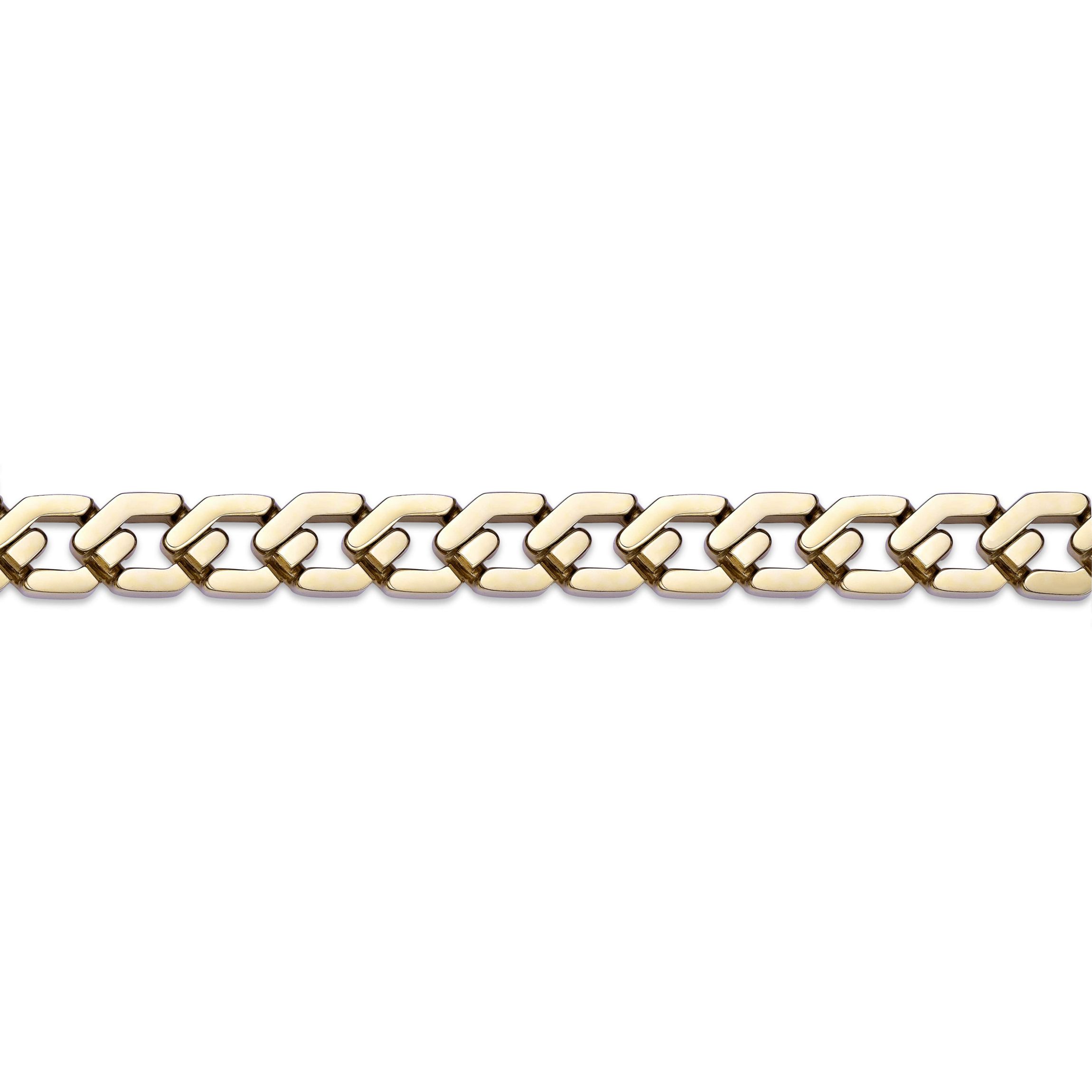 Yellow Ion-Plated Stainless Steel Fancy Link Chain Bracelet