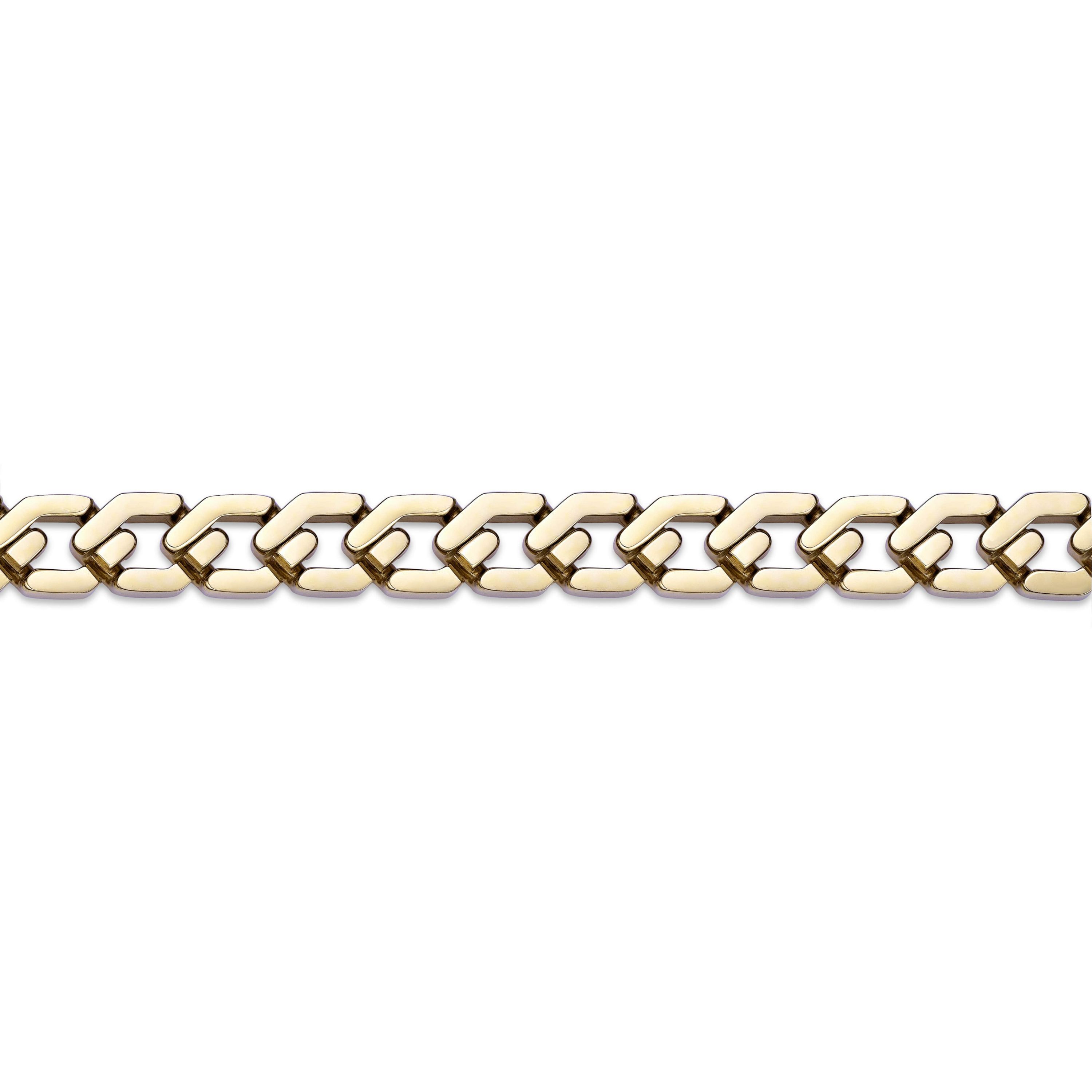 Yellow Ion-Plated Stainless Steel Fancy Link Chain Bracelet