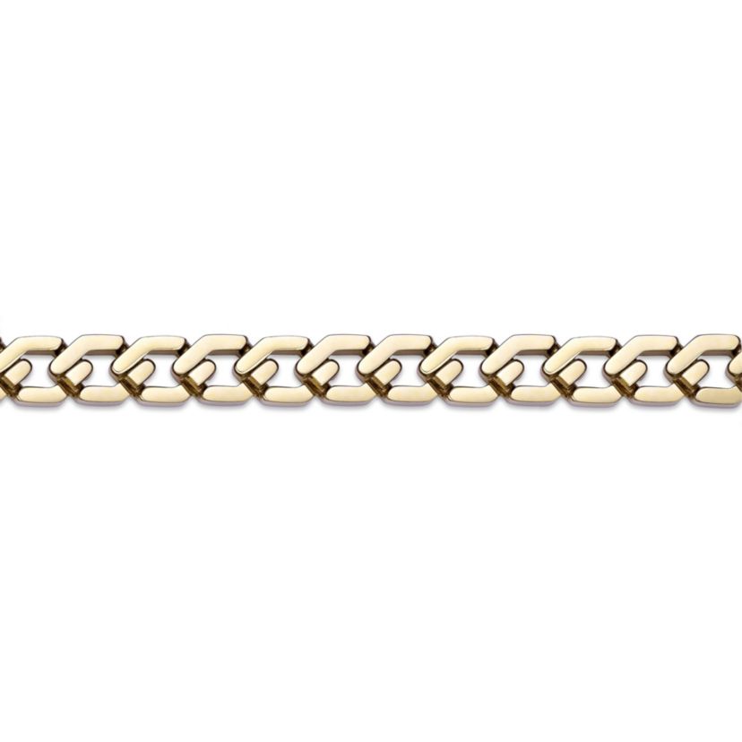 Yellow Ion-Plated Stainless Steel Fancy Link Chain Bracelet