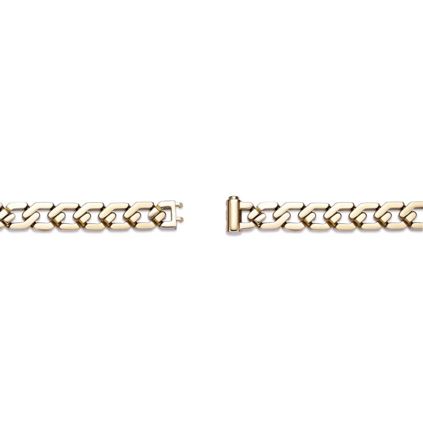 Yellow Ion-Plated Stainless Steel Fancy Link Chain Bracelet