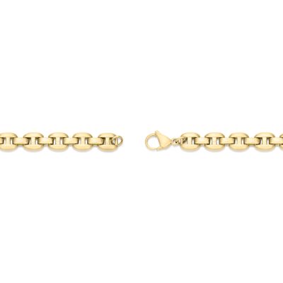 LYNX Men's Matte Finish Stainless Steel Bracelet, 8.5 in