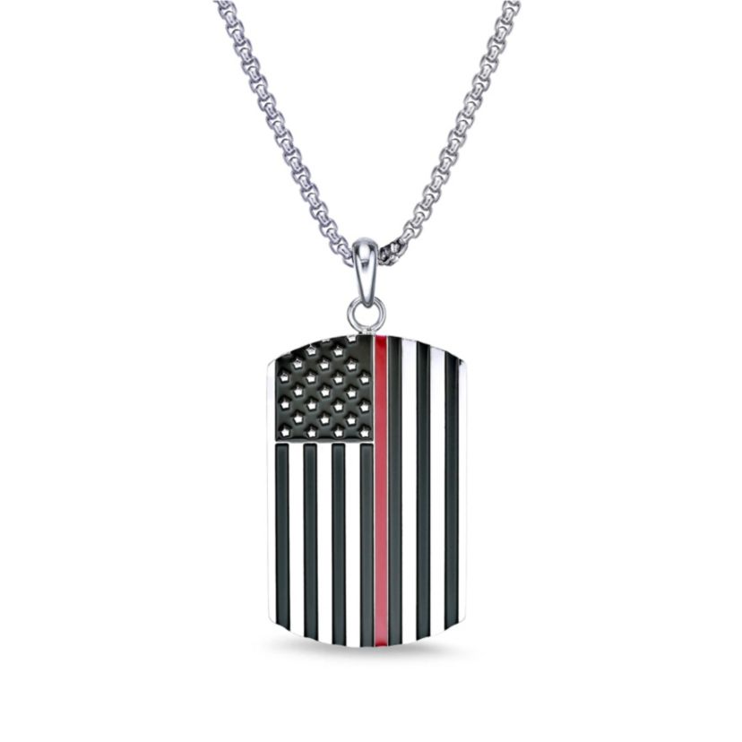 Stainless Steel Dog Tag Pendant Necklace