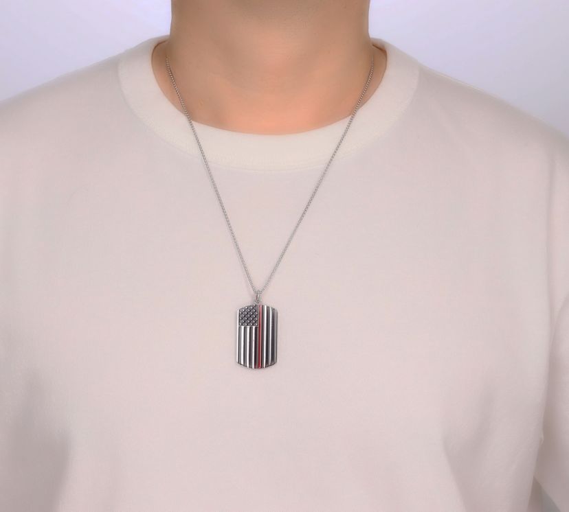 Stainless Steel Dog Tag Pendant Necklace