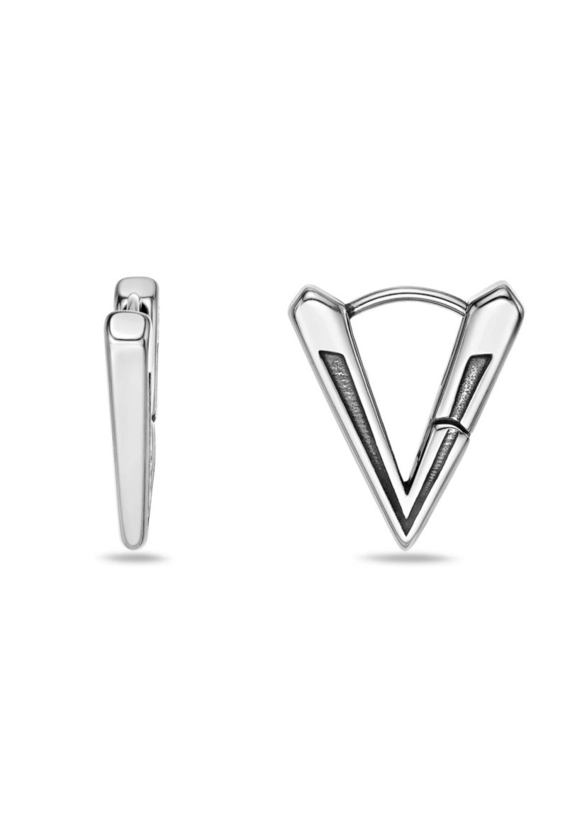 Triangle Hoop Earrings in Stainless Steel