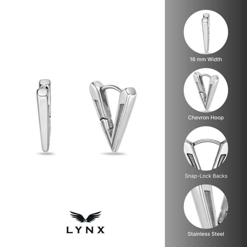 Triangle Hoop Earrings in Stainless Steel