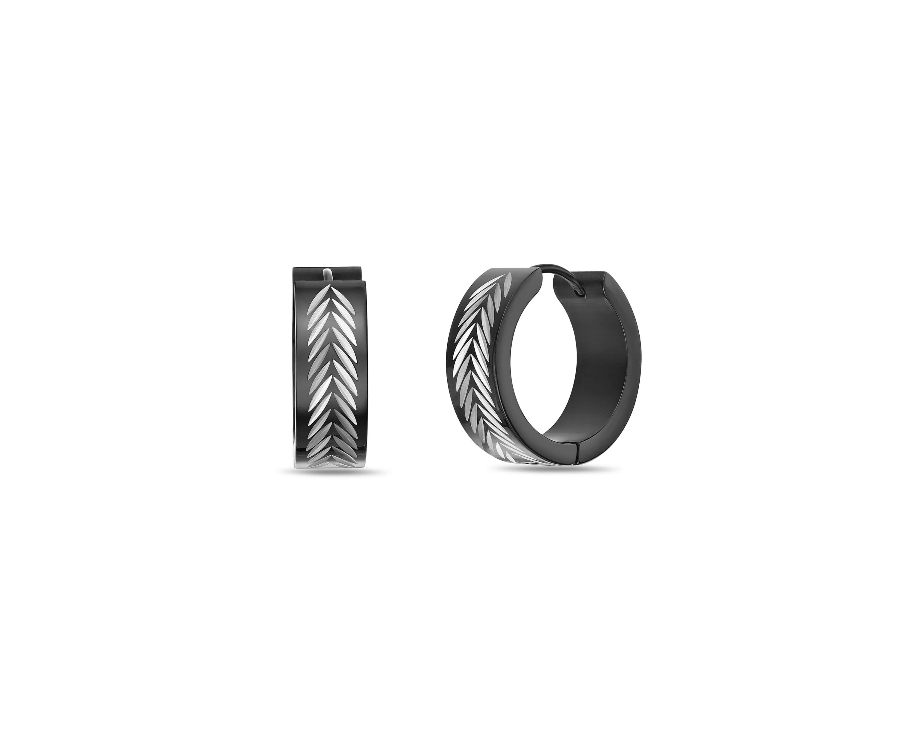 Hoop Earrings in Ion Plated Stainless Steel