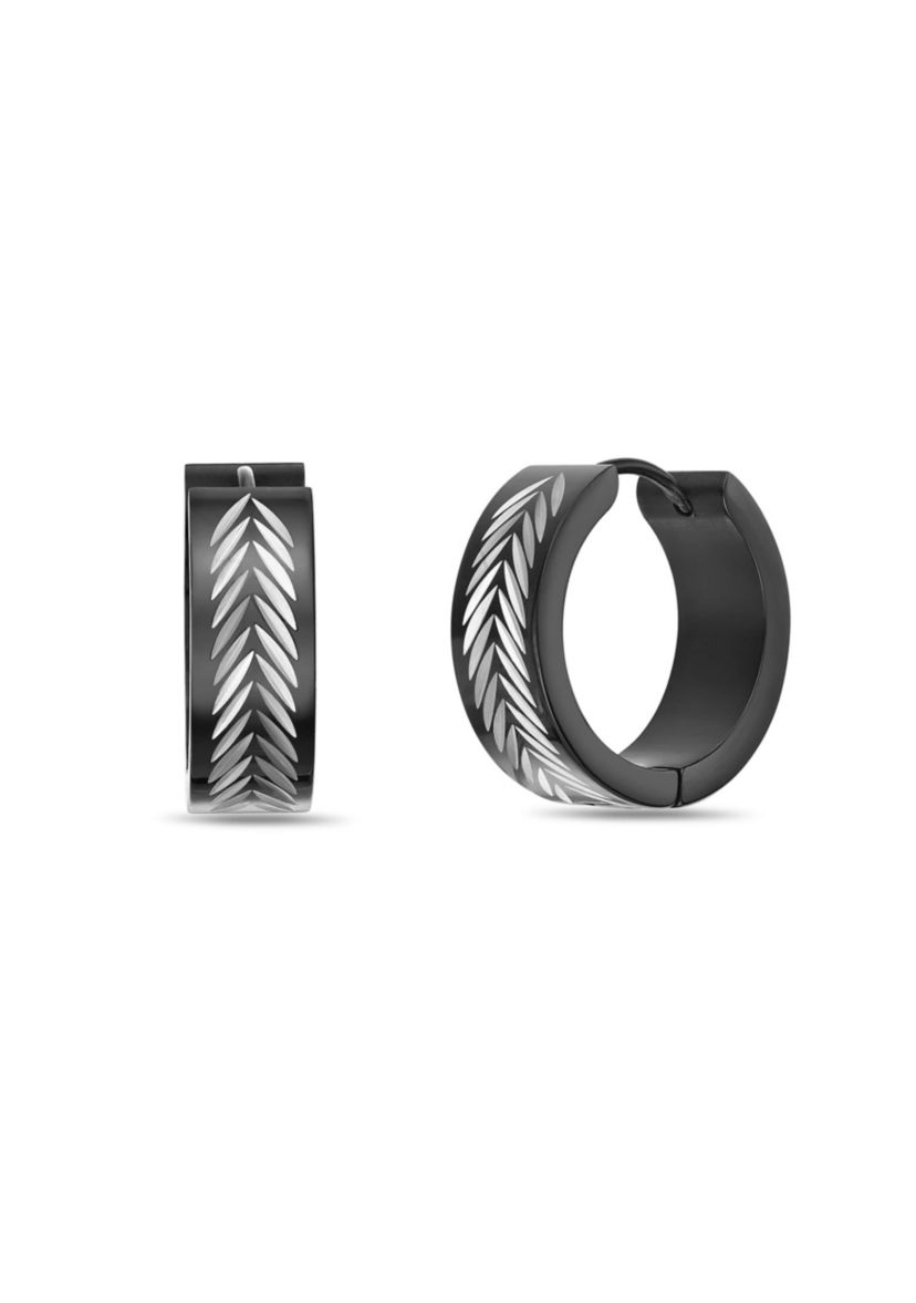 Hoop Earrings in Ion Plated Stainless Steel