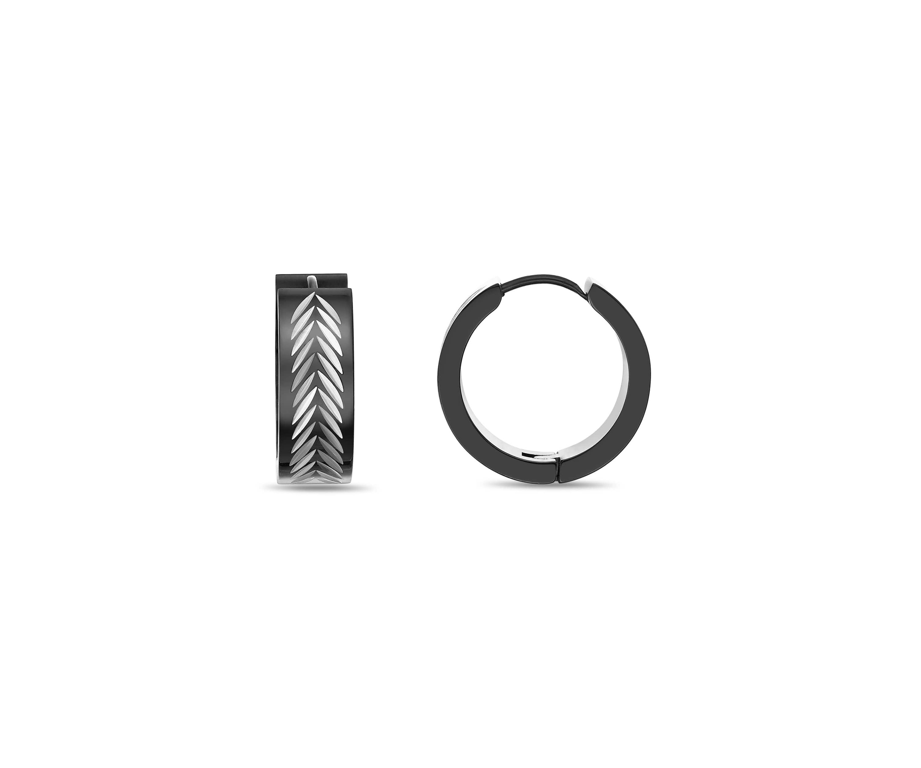 Hoop Earrings in Ion Plated Stainless Steel
