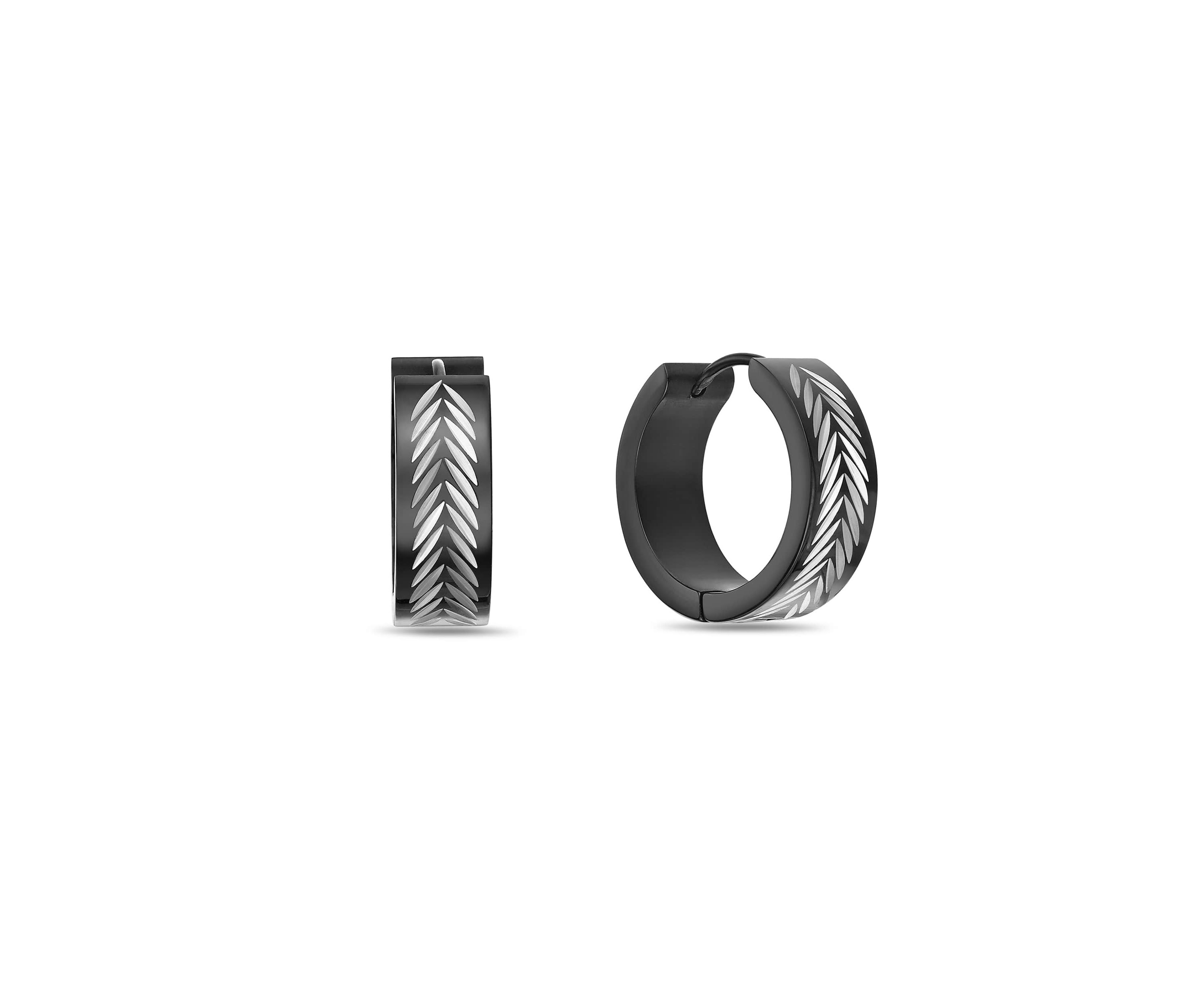 Hoop Earrings in Ion Plated Stainless Steel