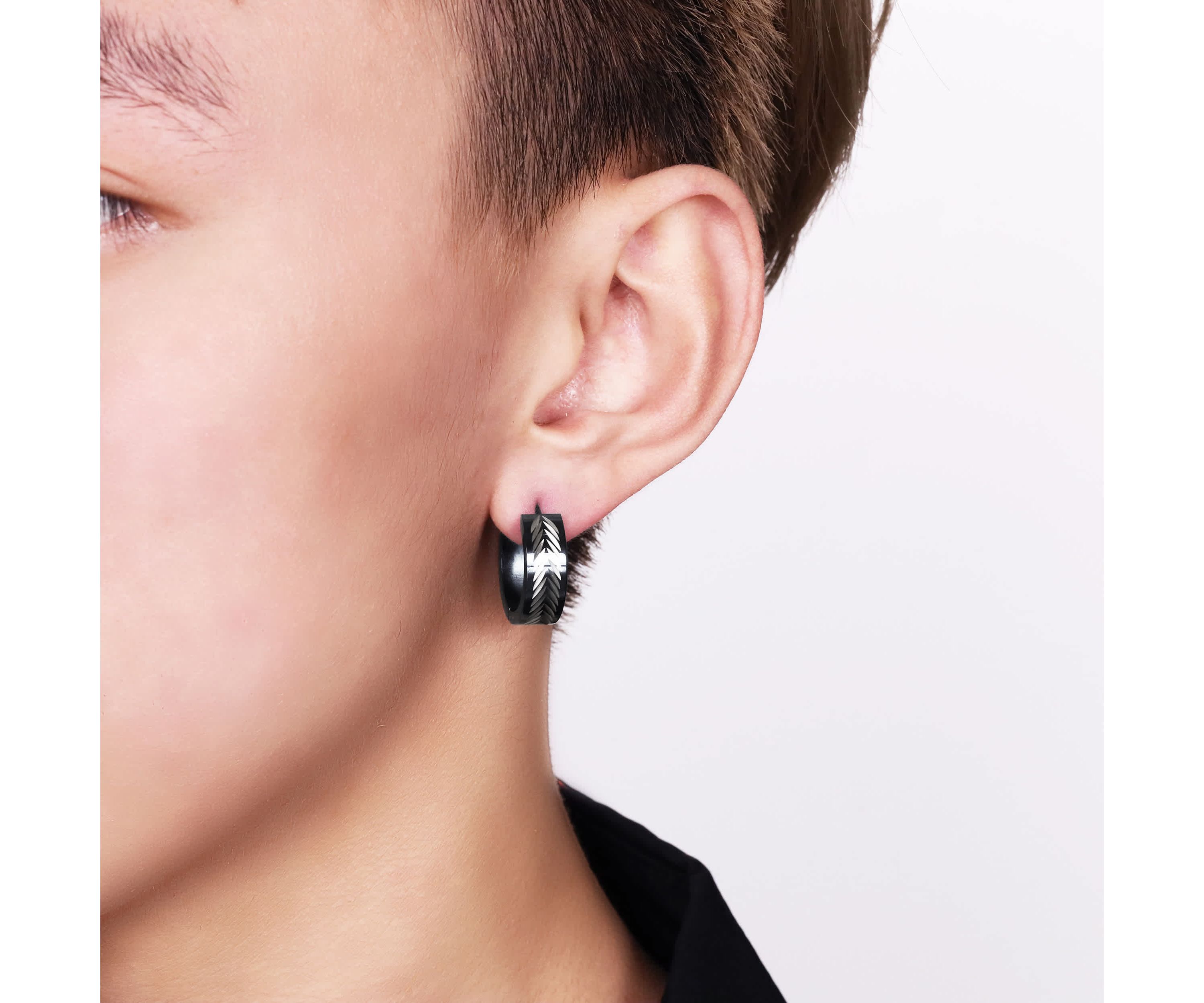 Hoop Earrings in Ion Plated Stainless Steel