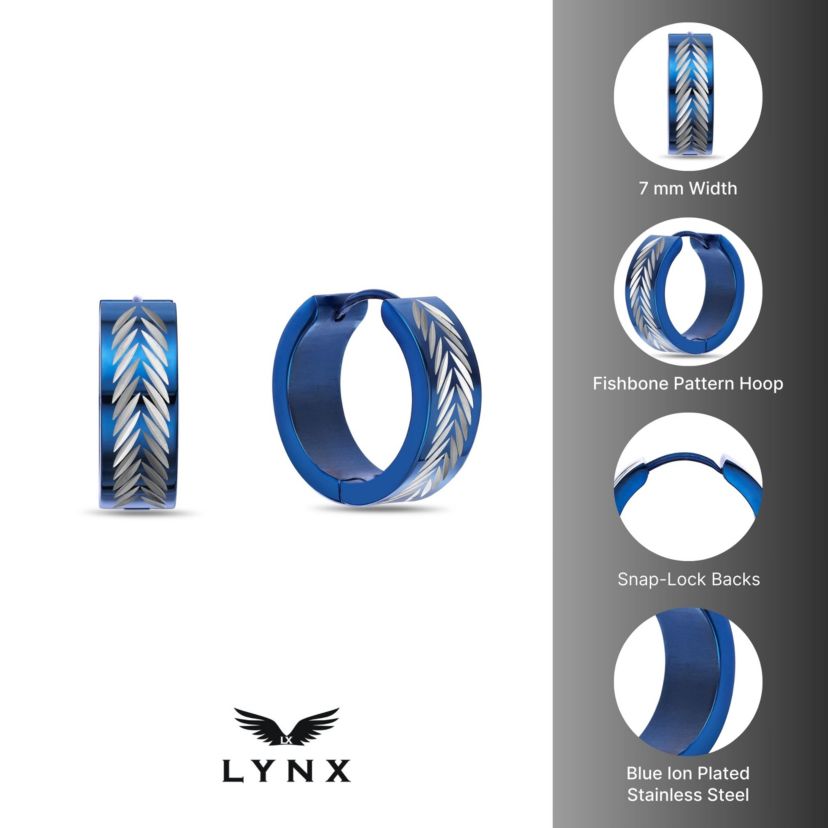 Hoop Earrings in Ion Plated Stainless Steel