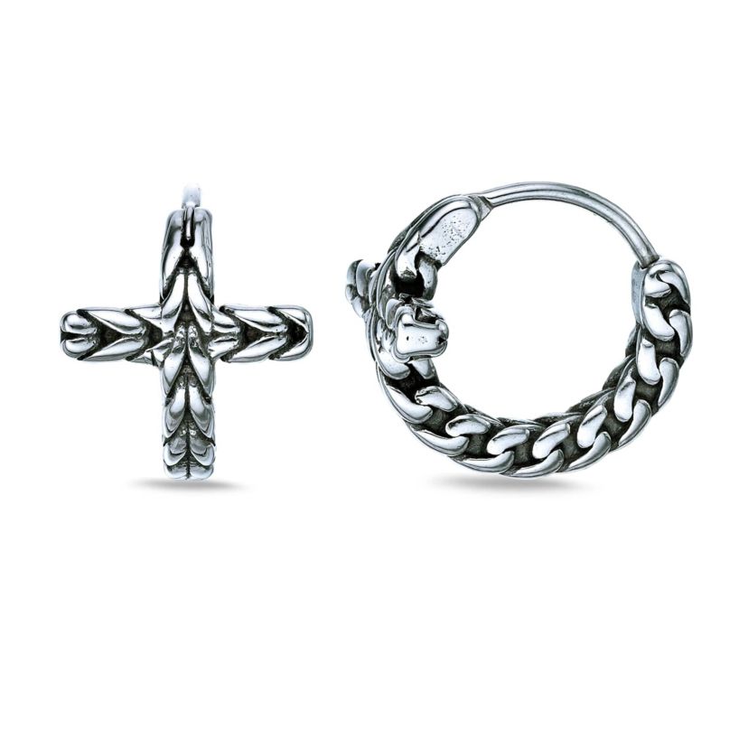Hoop Earrings in Ion Plated Stainless Steel