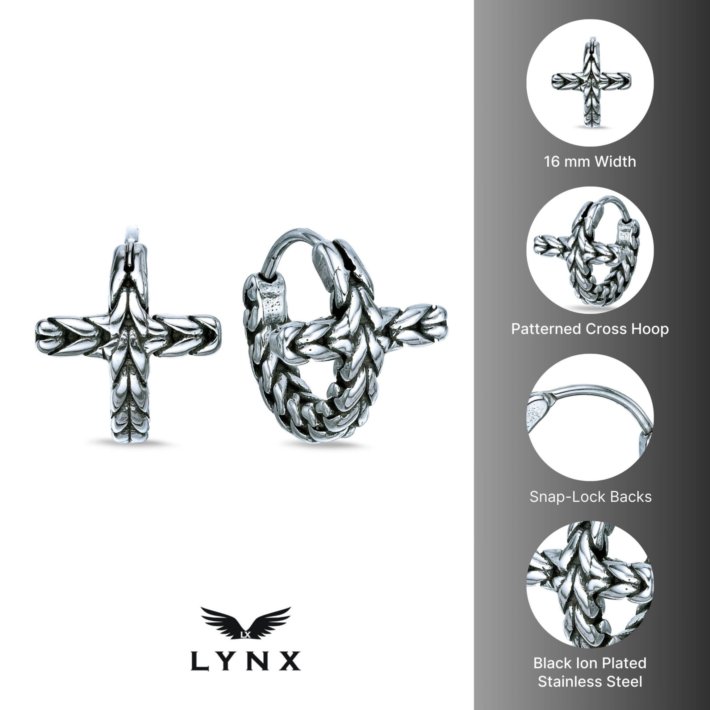 Hoop Earrings in Ion Plated Stainless Steel