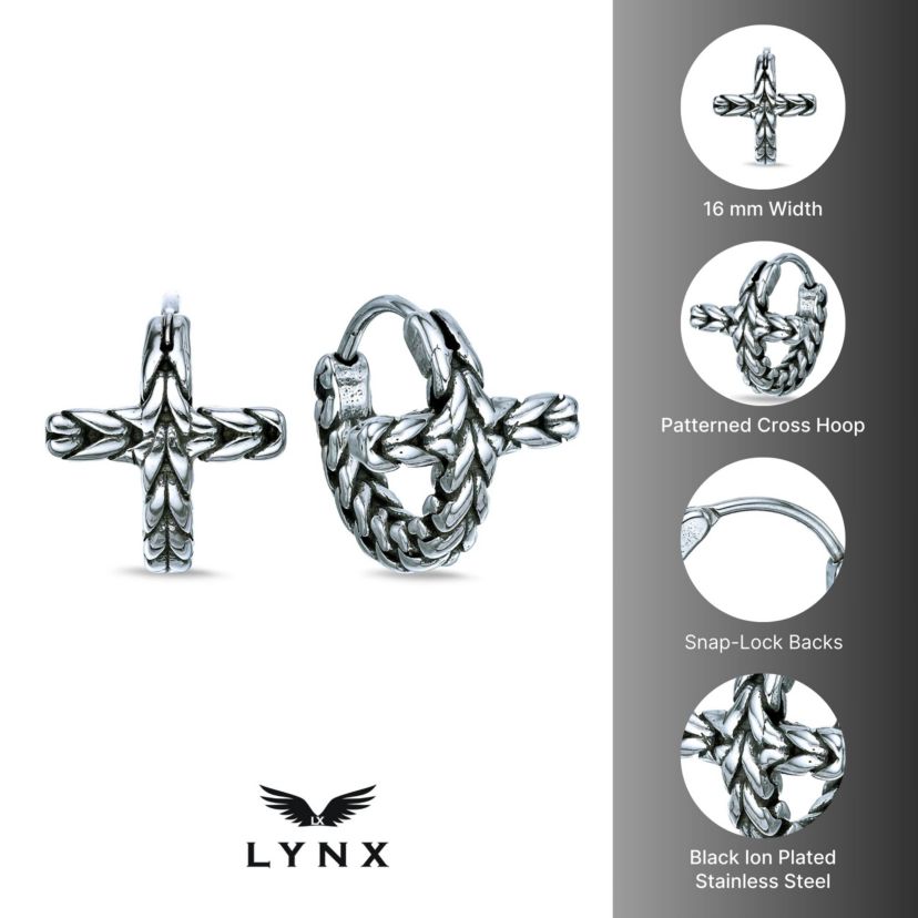 Hoop Earrings in Ion Plated Stainless Steel